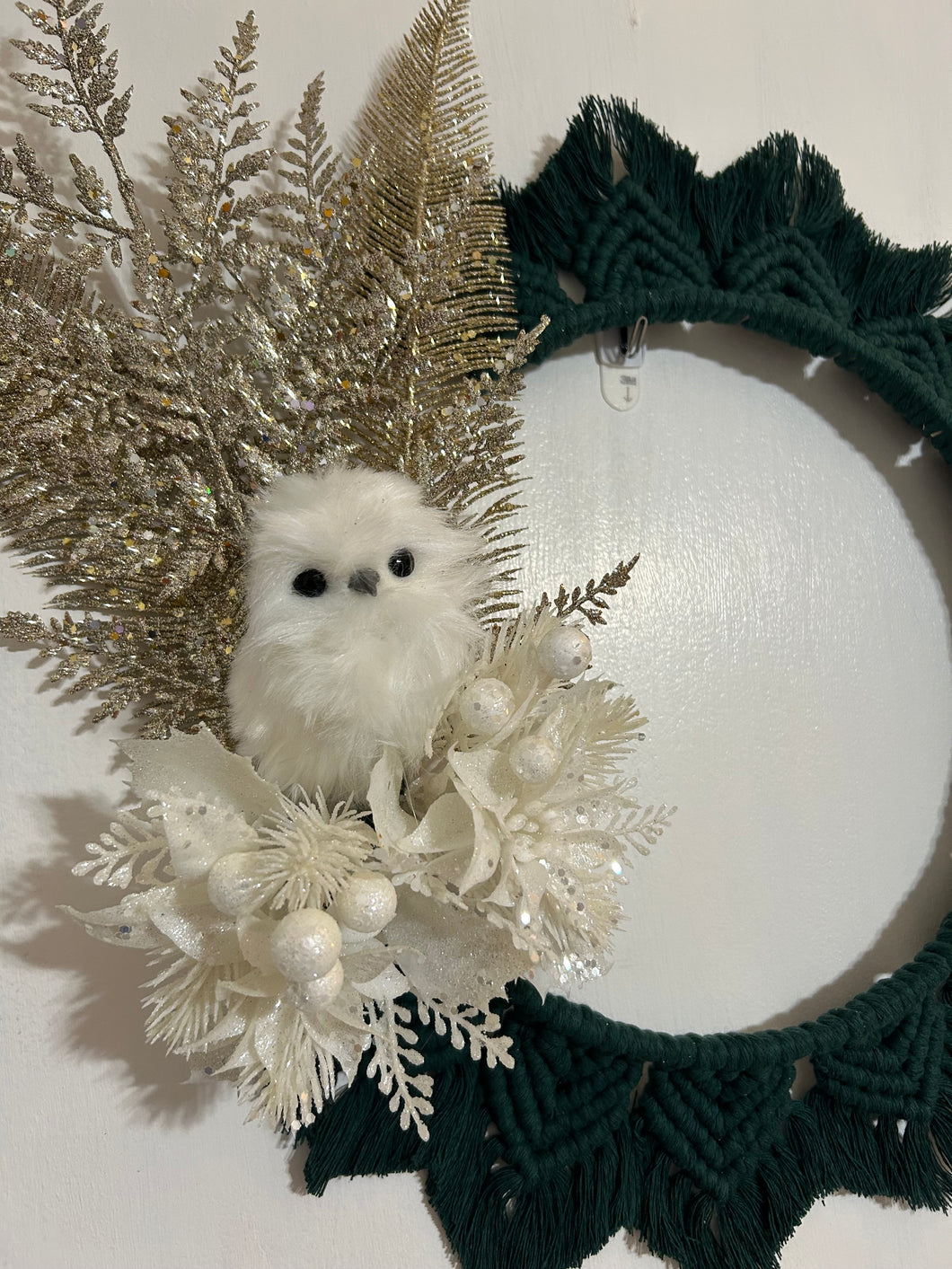 Shimmering Owl Wreath