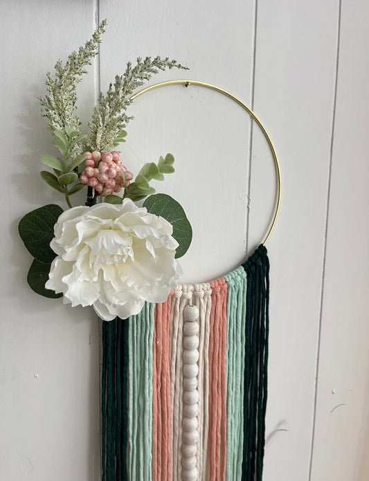 White Blossom Wall Hanging