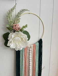 White Blossom Wall Hanging