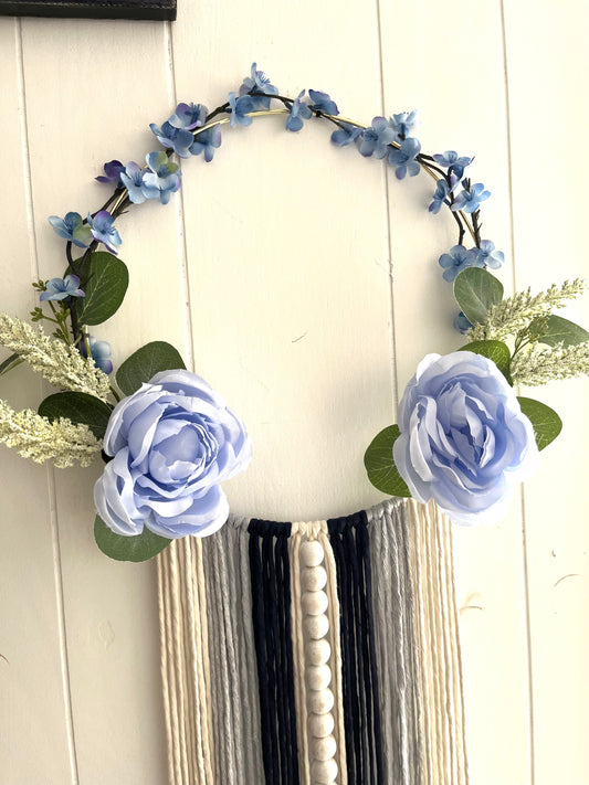 Blue Blossom Wall Hanging