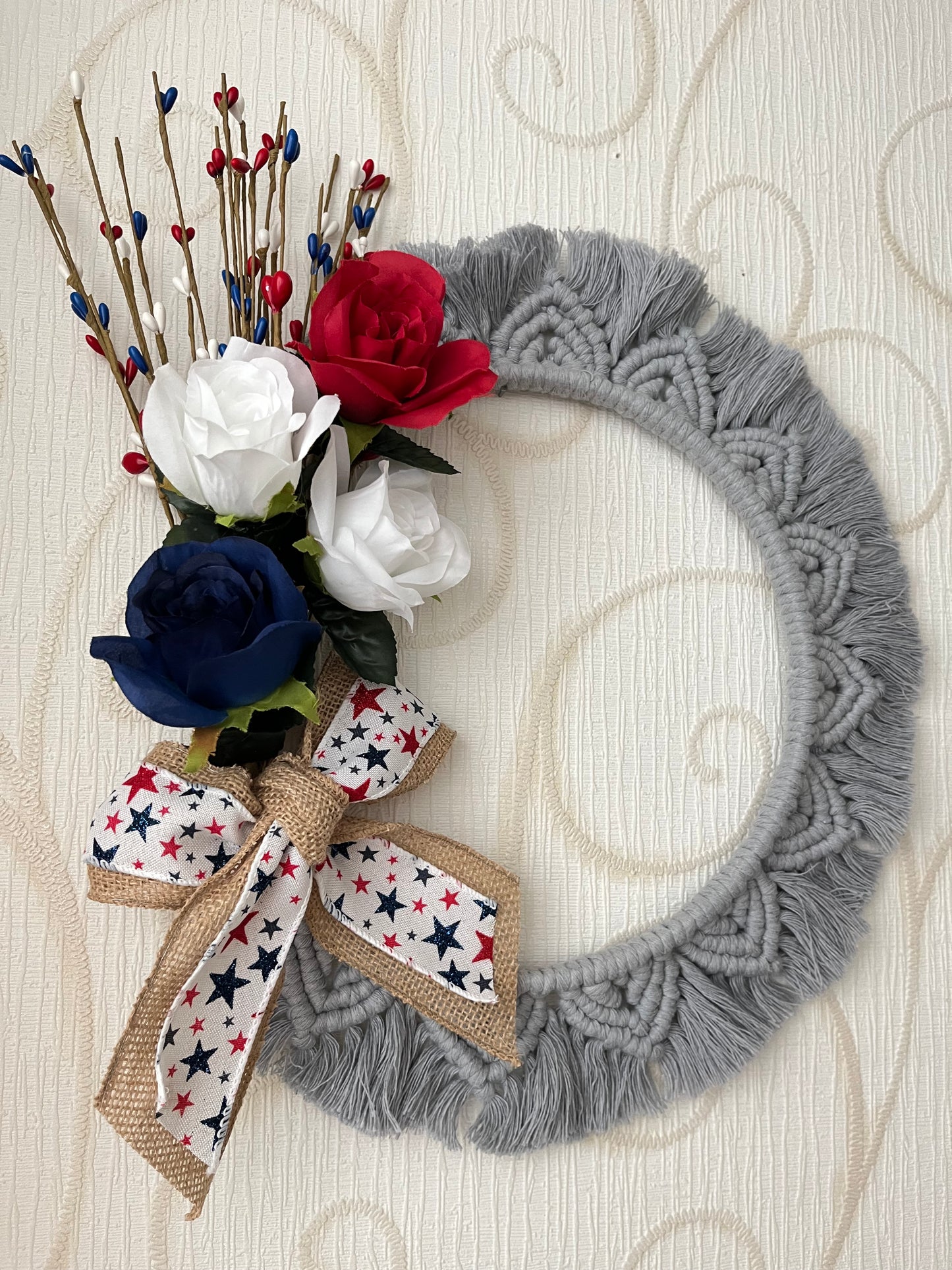 Red White & Blue Roses