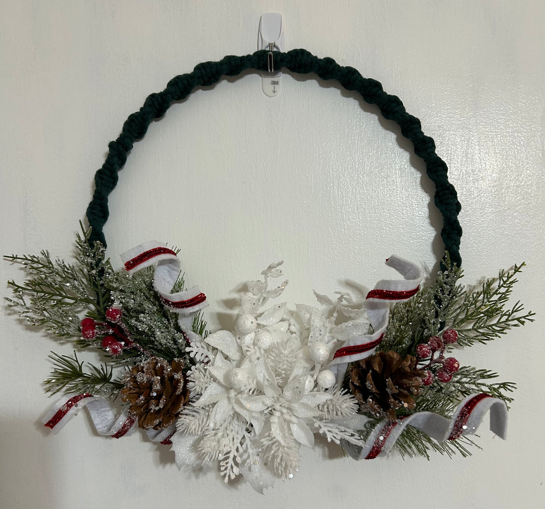 Candy Cane Rope Wreath