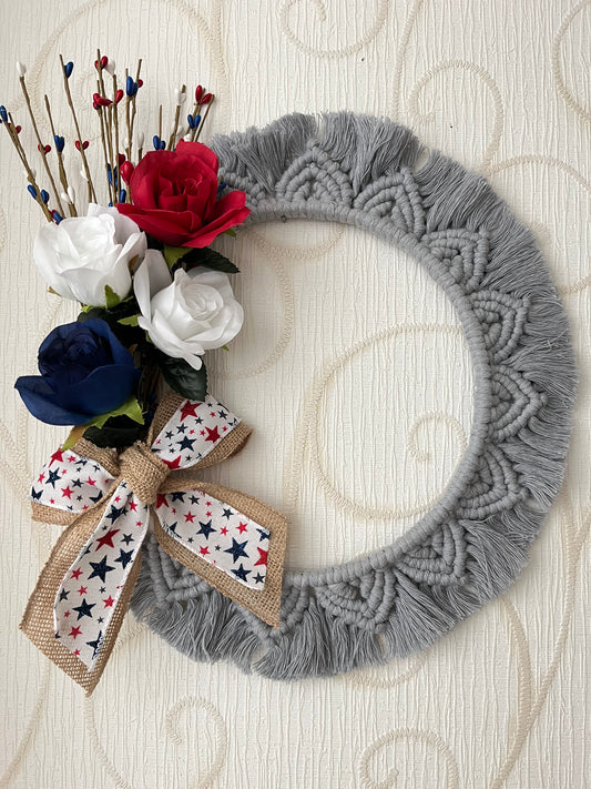 Red White & Blue Roses