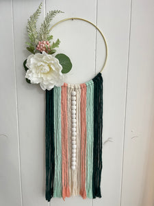 White Blossom Wall Hanging