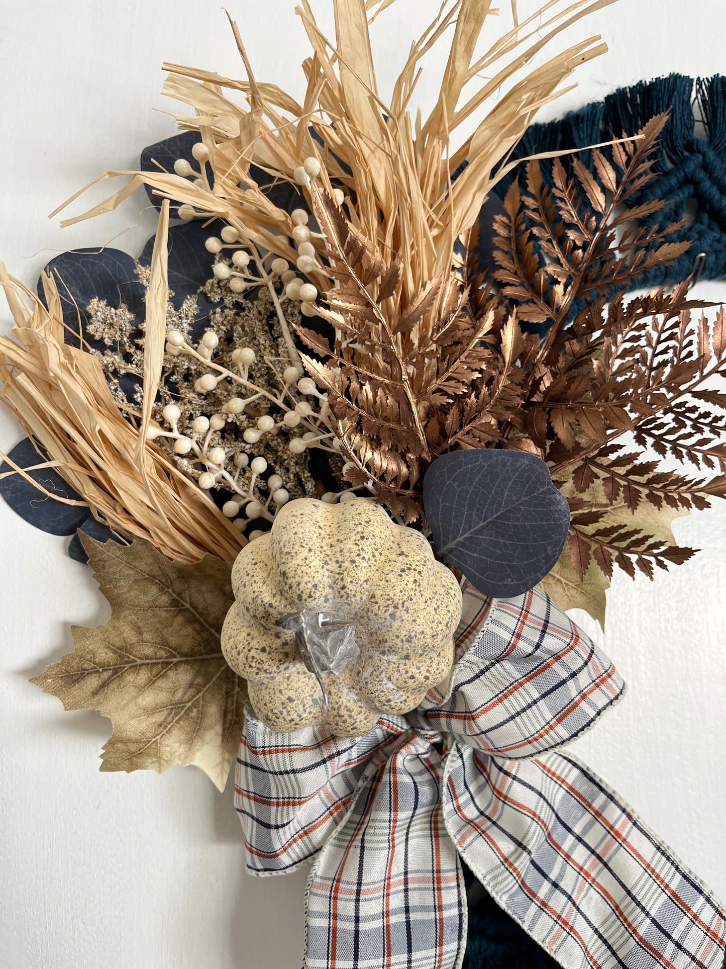 Blue Neutral Autumn Wreath