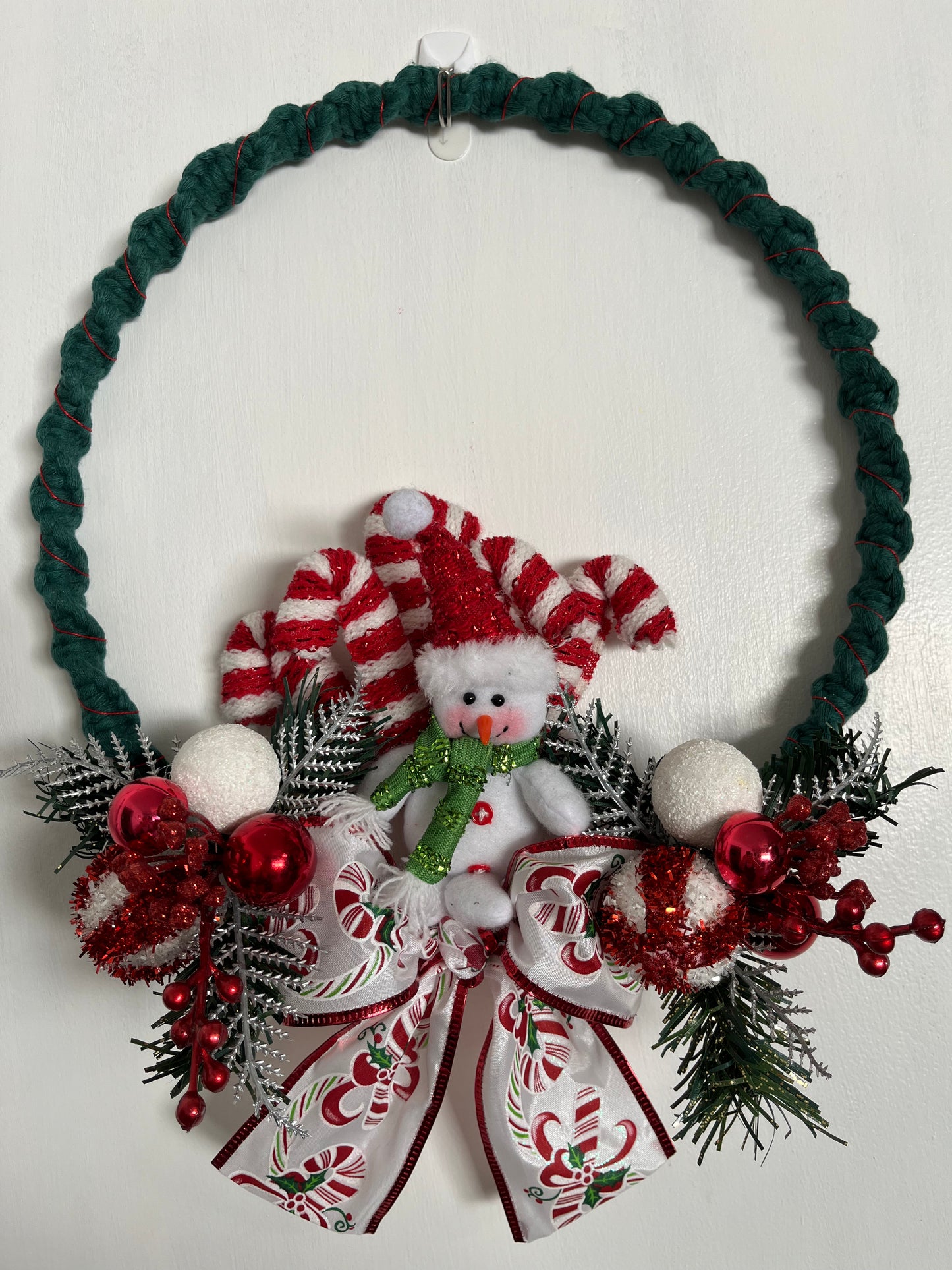 Candy Cane Snowman