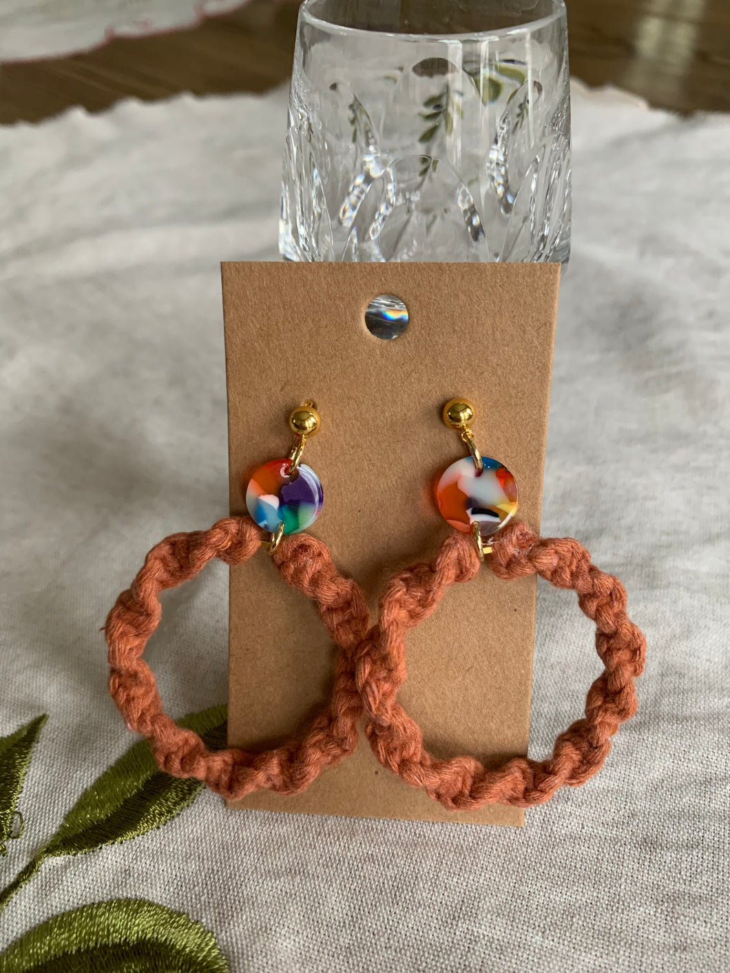 Multi Terracotta Twisted Hoop