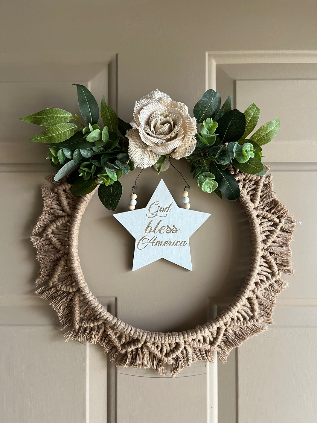 God Bless America Sand Wreath